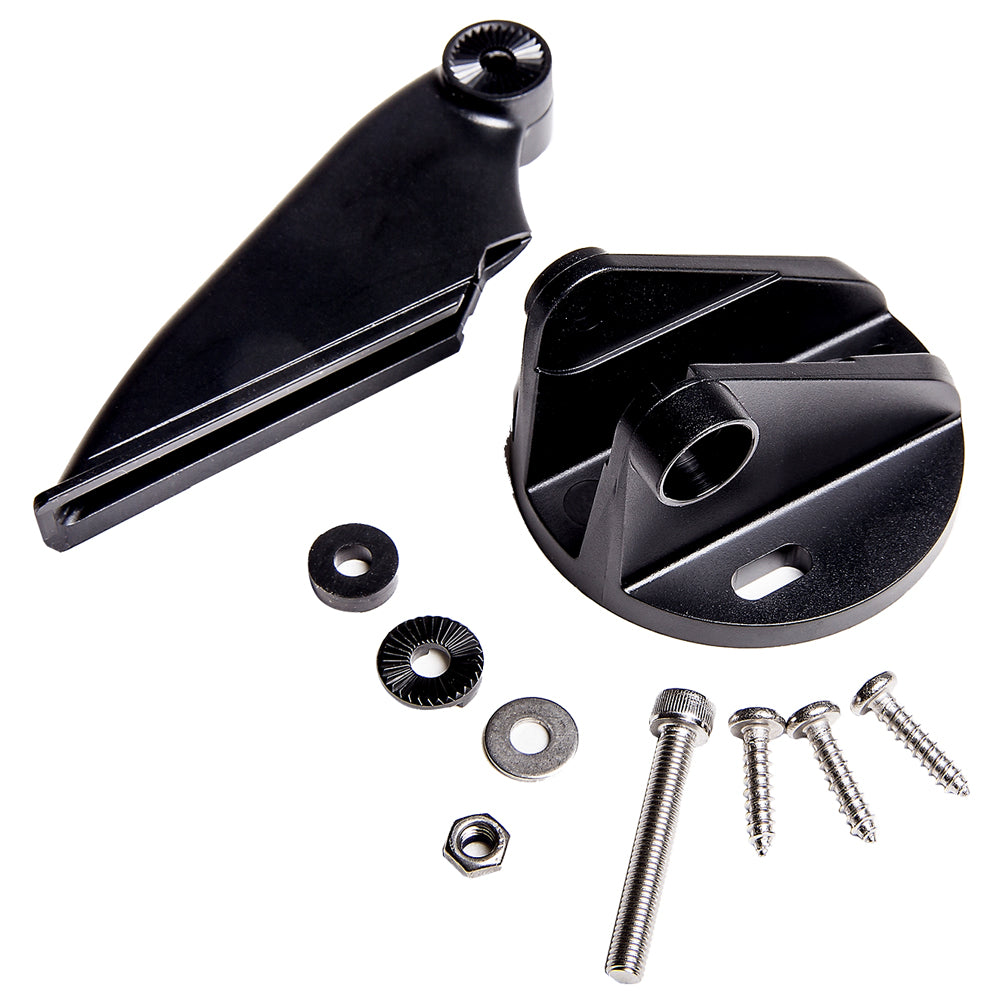 Raymarine CPT-DV/CPT-DVS transducer mounting kit with mounting hardware and accessories for marine sonar installation.