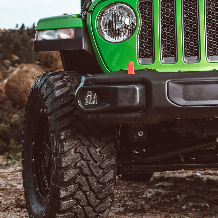 Support antibrouillard RIGID Industries 2018 pour Jeep Wrangler JL pour 2 phares de série D