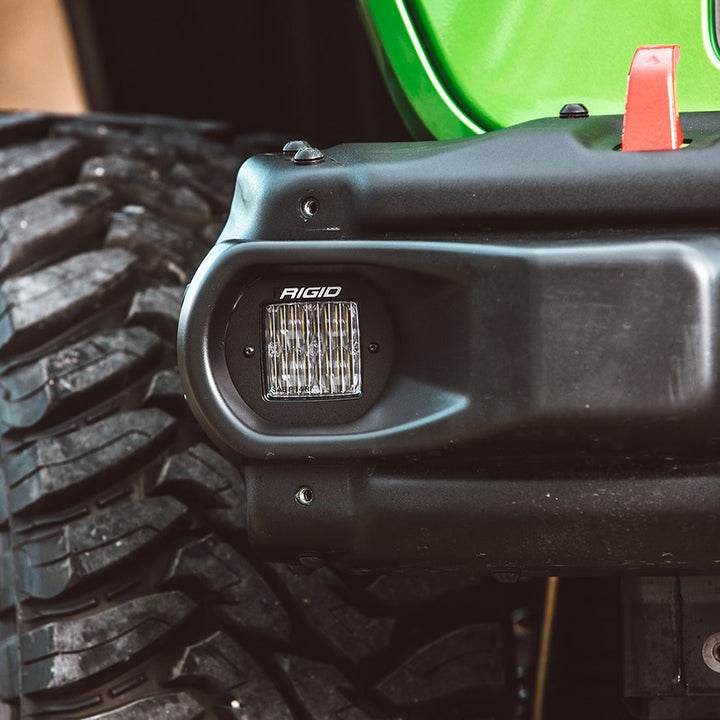 Support antibrouillard RIGID Industries 2018 pour Jeep Wrangler JL pour 2 phares de série D