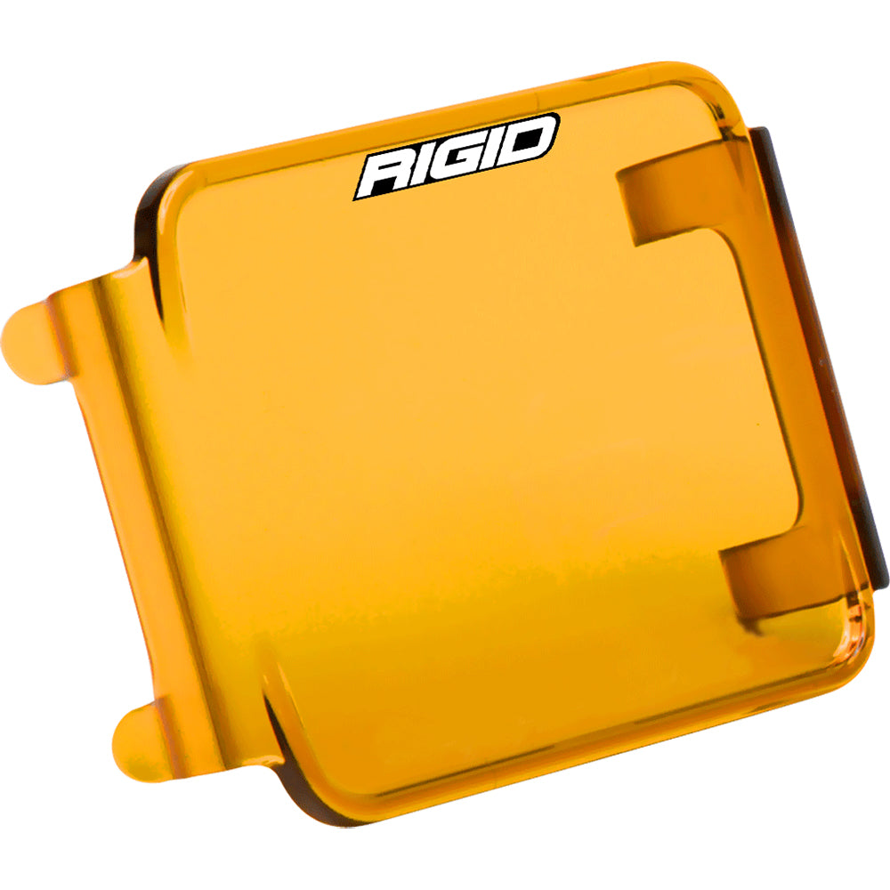 Yellow lens cover for RIGID Industries D-Series LED light, designed as an accessory for enhanced protection and style.