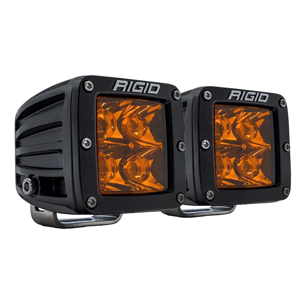 Spot RIGID Industries série D avec lentille Amber Pro - Paire