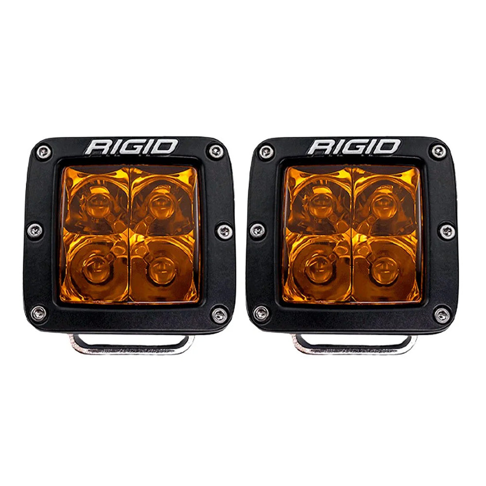 Spot RIGID Industries série D avec lentille Amber Pro - Paire