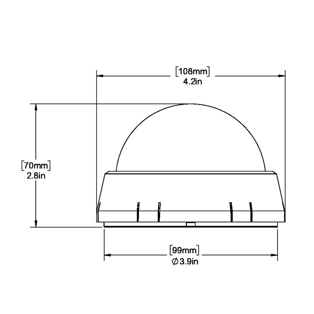 Ritchie XP-98W X-Port Tactician compass surface mount in white with clear directional markings and sturdy mounting base.
