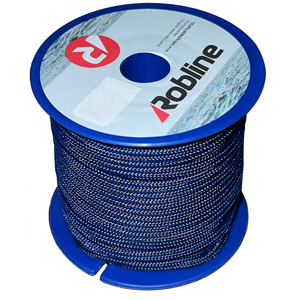 Robline Orion 500 Mini-Reel 2mm blue rope, 30 meters, lightweight and durable for sailing or outdoor use.