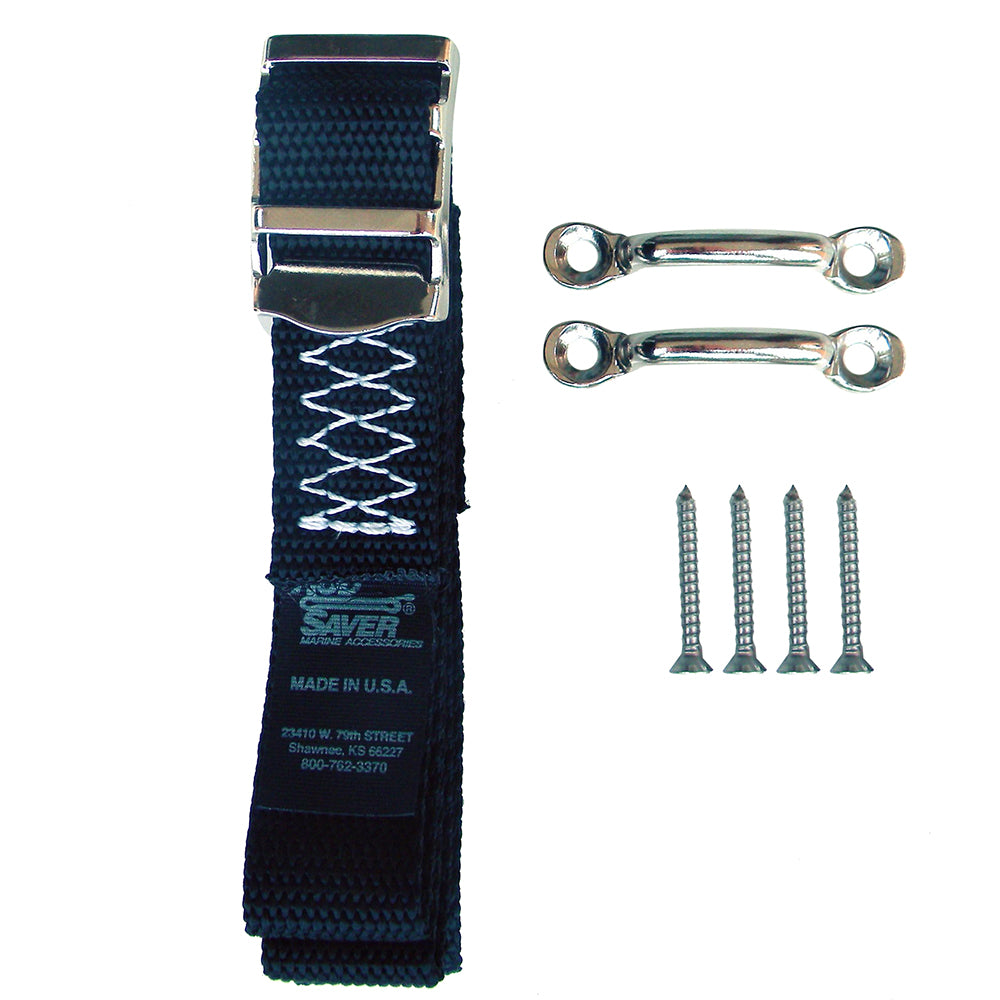 Rod Saver Battery and Gas Tank Tie-Down strap, 48-inch, secure tie-down for batteries and gas tanks in vehicles.