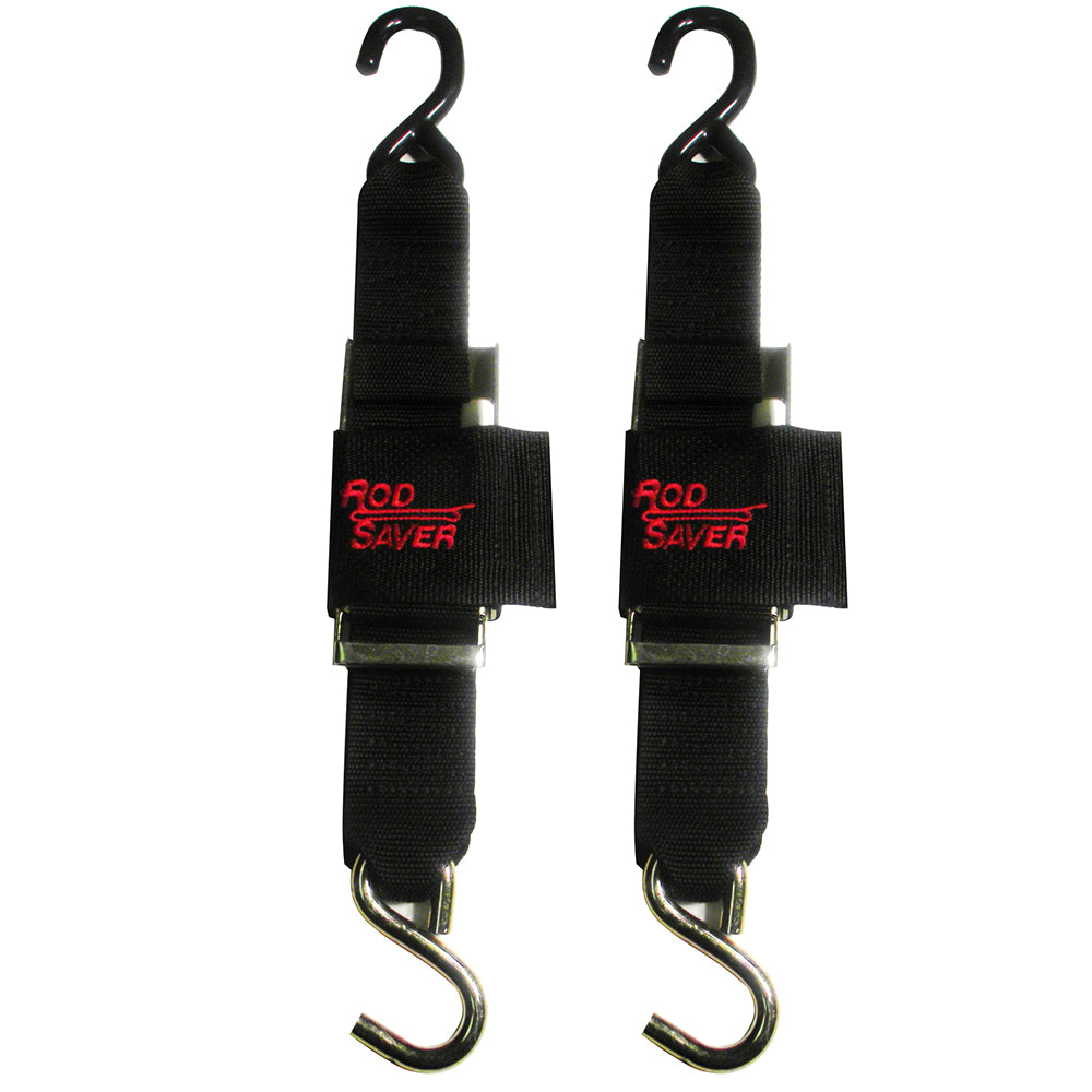Pair of Rod Saver Deluxe Trailer Tie-Downs, 2x2 inches, heavy-duty tie-downs for secure trailer cargo fastening.