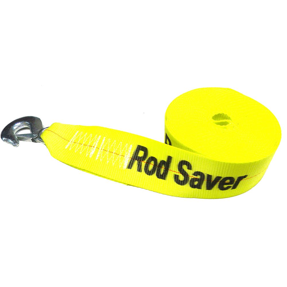 Yellow Rod Saver heavy-duty winch strap replacement, 3" x 25&