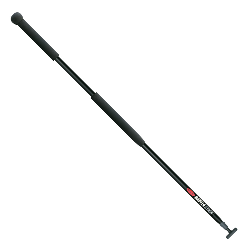 Ronstan lightweight alloy telescopic battlestick with split grip, extends from 740mm to 1120mm, used as sailing accessory.