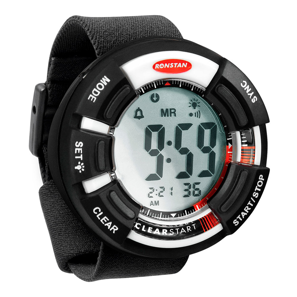 Ronstan Clear Start Race Timer, 65mm black and white accessories for sailing, used to time race starts.