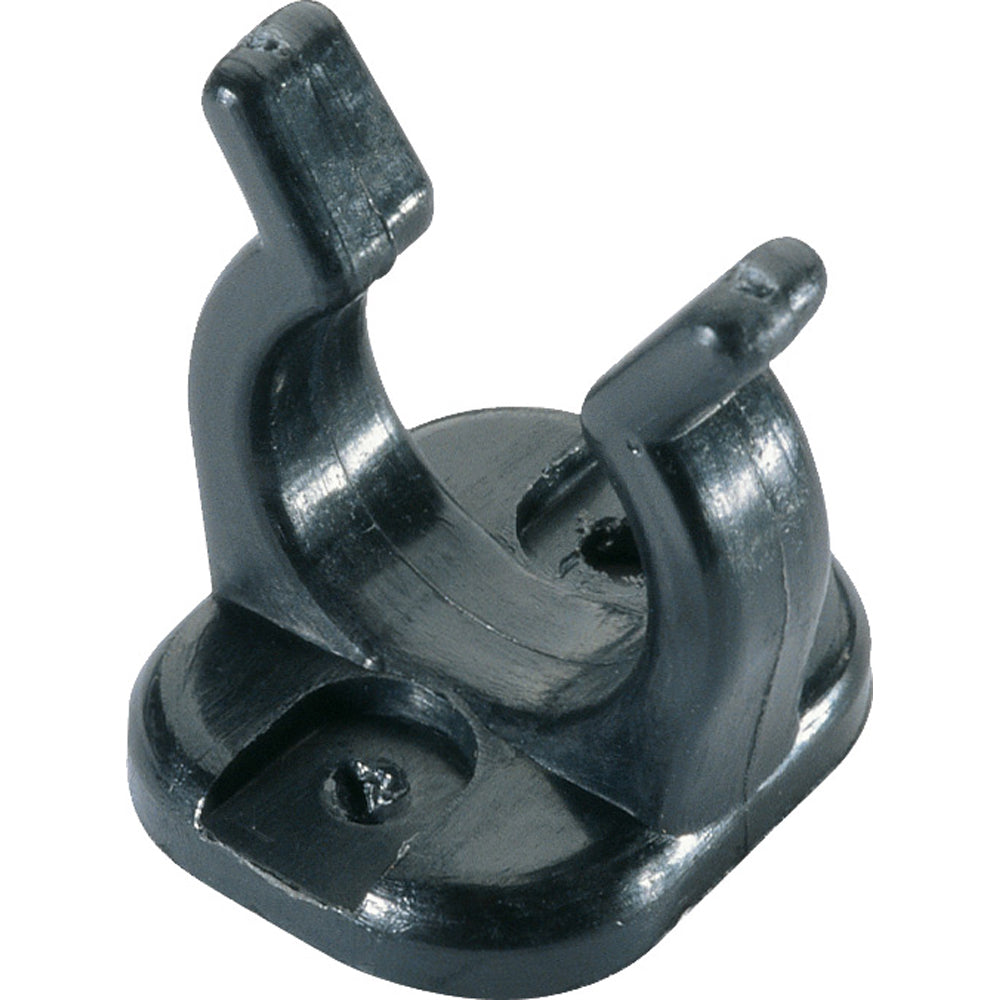 Ronstan nylon tiller extension retaining clip in black, 16mm (5/8"), for securing boat tiller extensions.