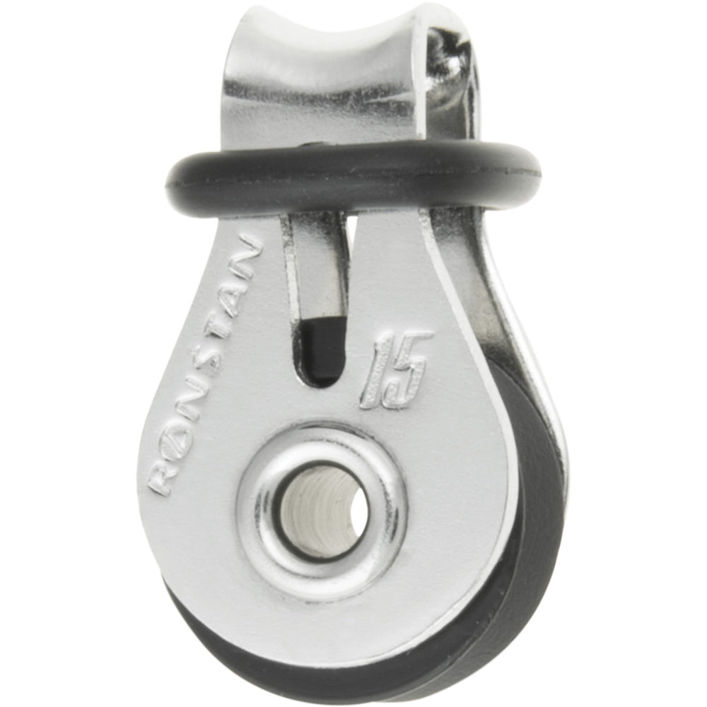Ronstan Series 15 ball bearing utility single block with loop head for sailing and rigging applications.