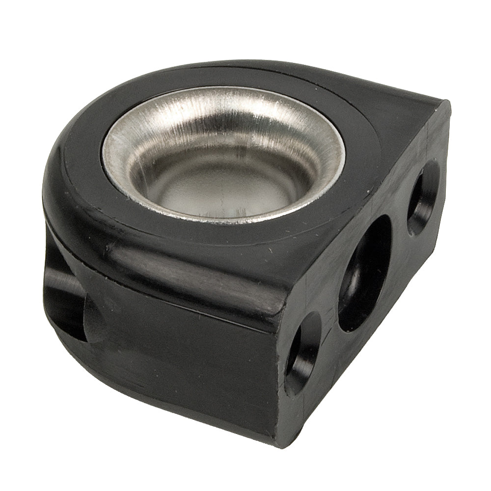 Ronstan stainless steel lined fairlead with 14mm (9/16") ID, black hardware for marine or sailing applications
