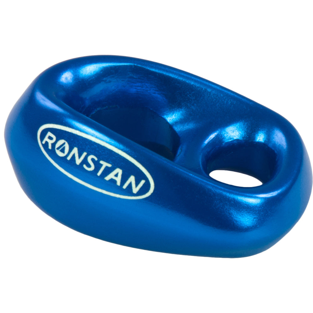 Blue Ronstan Shock hardware with 3/8-inch line and webbing, designed for secure shock absorption and sailing applications.
