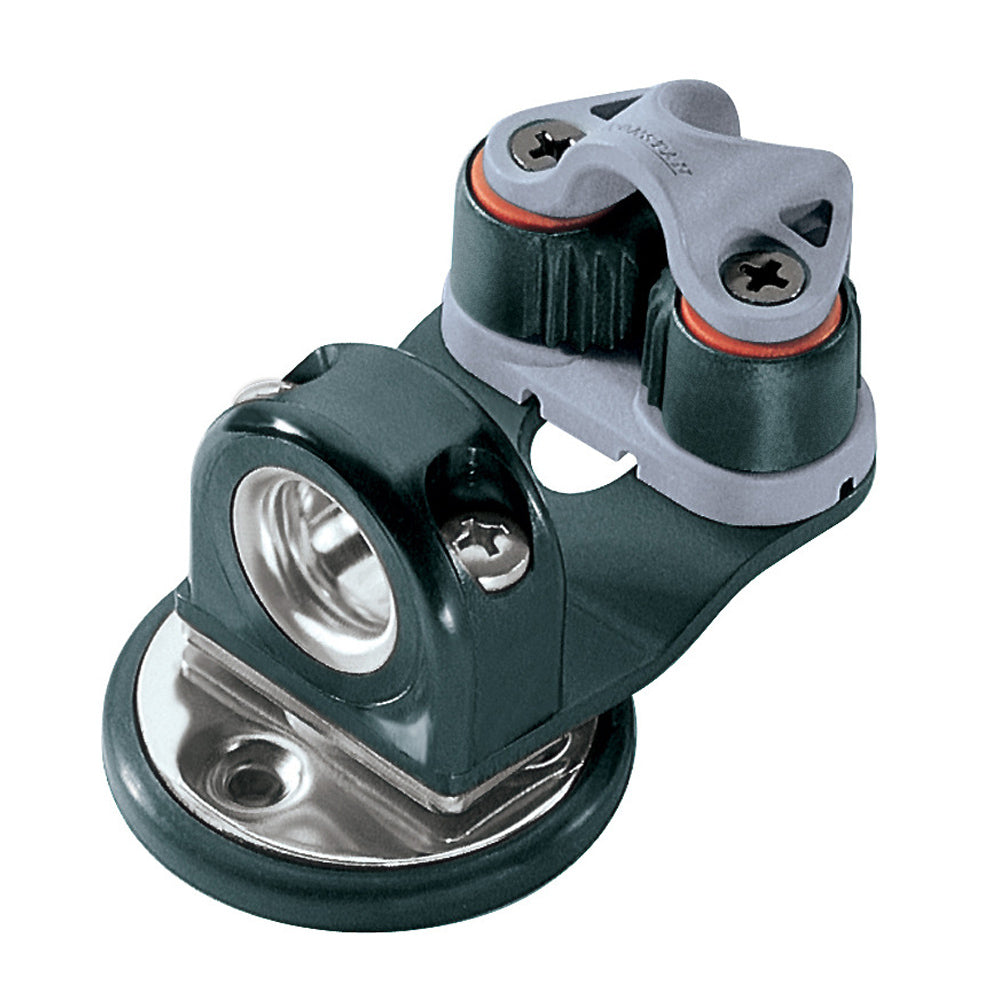 Ronstan Swivel Cleat Fairlead for 2-8mm rope, metal hardware used on boats for guiding and securing ropes.