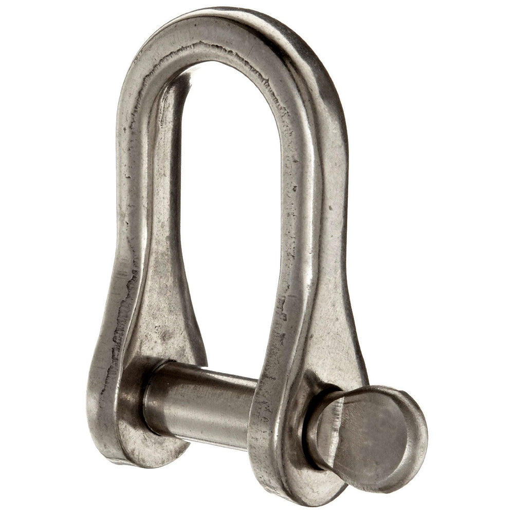Ronstan Standard Dee Shackle with 4.8mm pin, stainless steel construction, ideal for marine rigging and securing ropes.