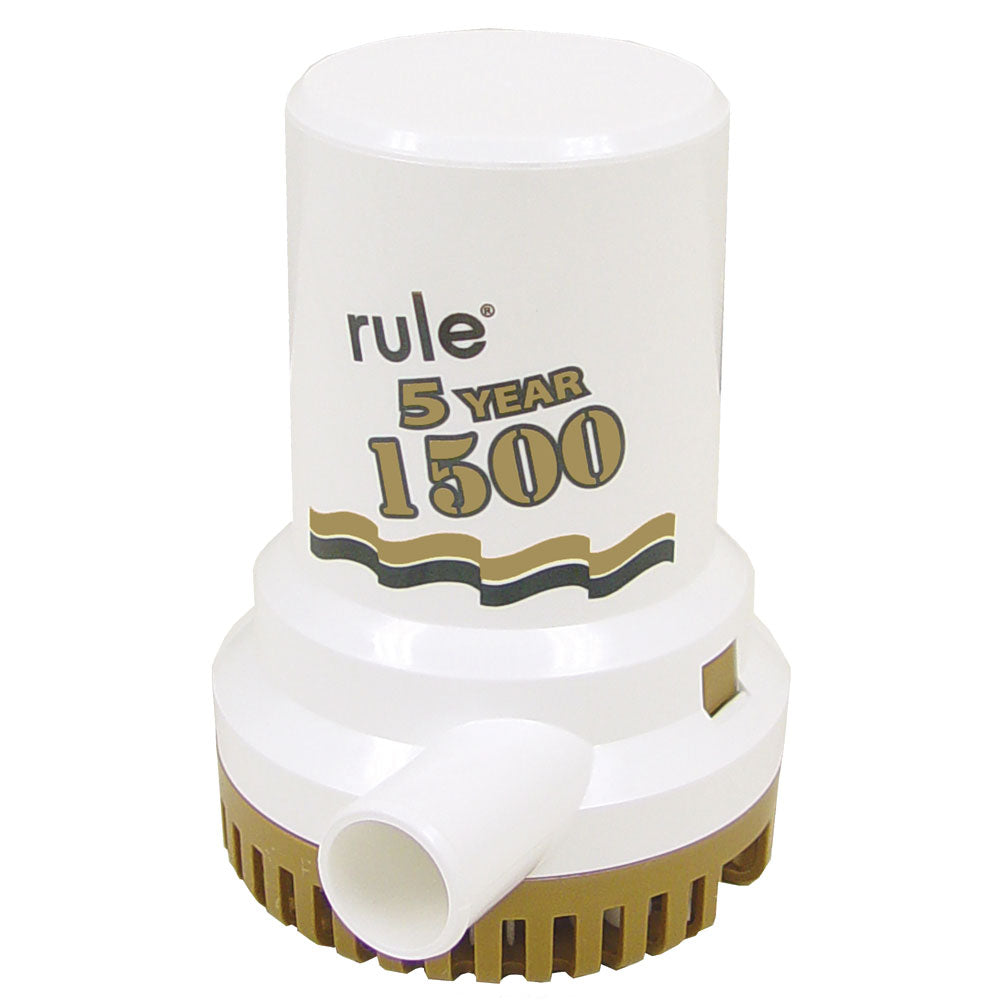 Rule Gold Series 1500 G.P.H. bilge pump, marine bilge pump for boat drainage with durable construction and reliable performance.
