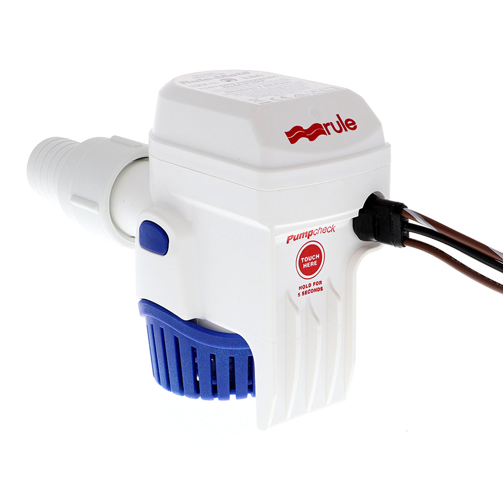 Rule Rule-Mate 1100 fully automated 12V bilge pump with compact design and durable construction for marine bilge water removal.