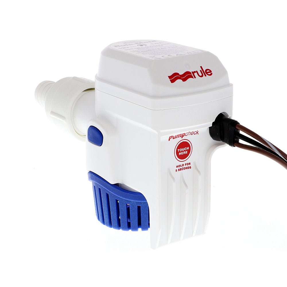 Rule Rule-Mate 800 fully automated 12V bilge pump for marine bilge water removal, with durable construction and reliable operation.