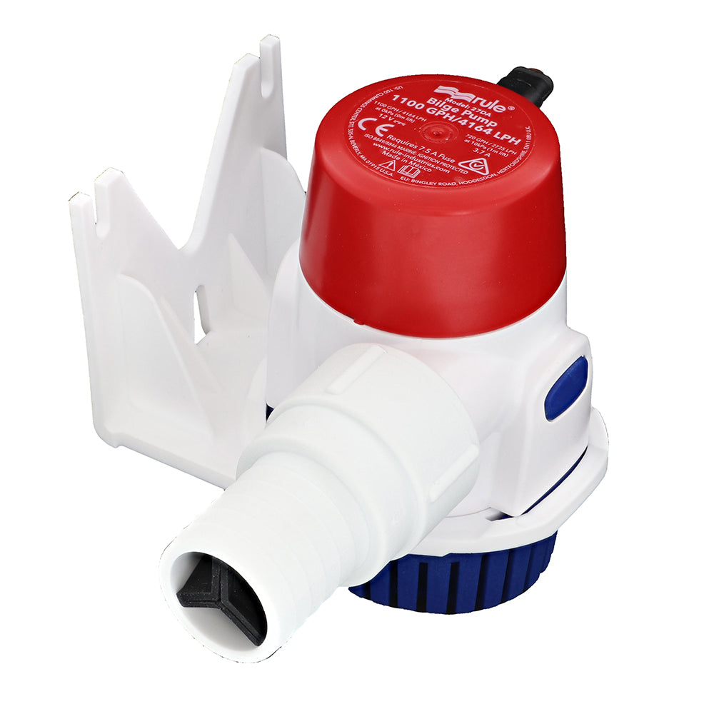 Rule side mount bracket for newer 360-1100 GPH bilge pumps, durable marine pump mounting hardware by Rule