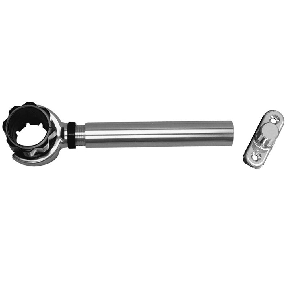 Rupp Marine threaded antenna support with 6-inch pipe mount and 1.5-inch collar for boat antenna installation