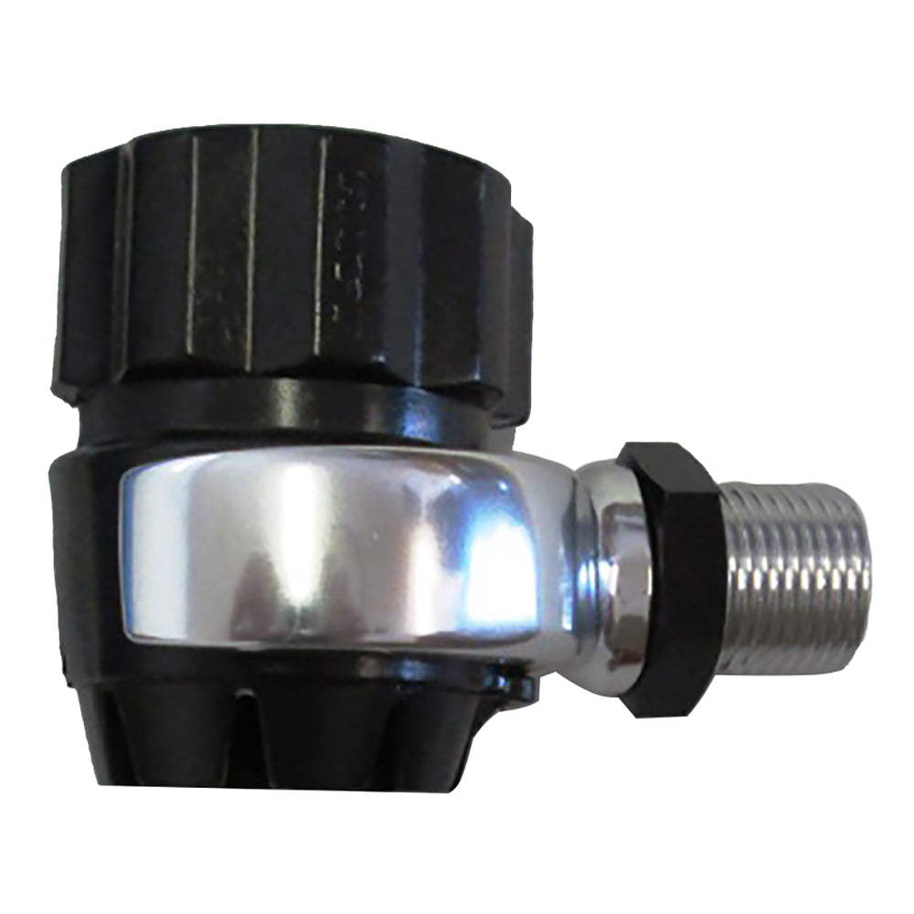 Rupp Marine threaded upper antenna support assembly mounted on boat, with durable metal construction for marine antenna installation.