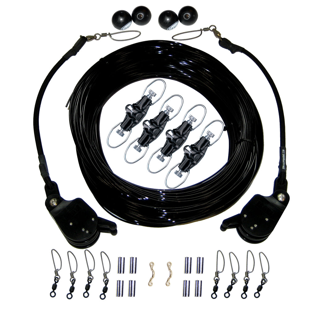 Rupp Marine Double Rigging Kit with Lok-Ups and Nok-Outs for outriggers, 260-foot black monofilament fishing line.