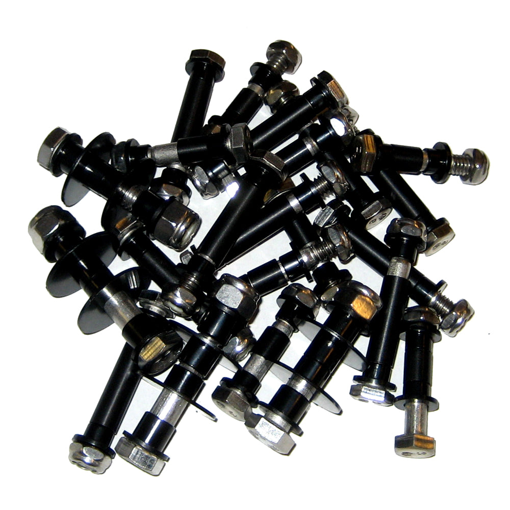 Rupp Marine outrigger accessories kit with nuts, bolts, and bushings for boat outriggers, shown in the image.