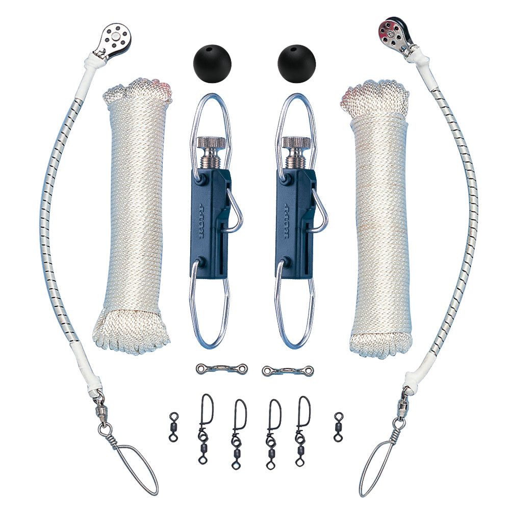 Rupp Marine Top Gun Rigging Kit with Klickers for outriggers up to 23 feet, marine outrigger accessory for fishing boats