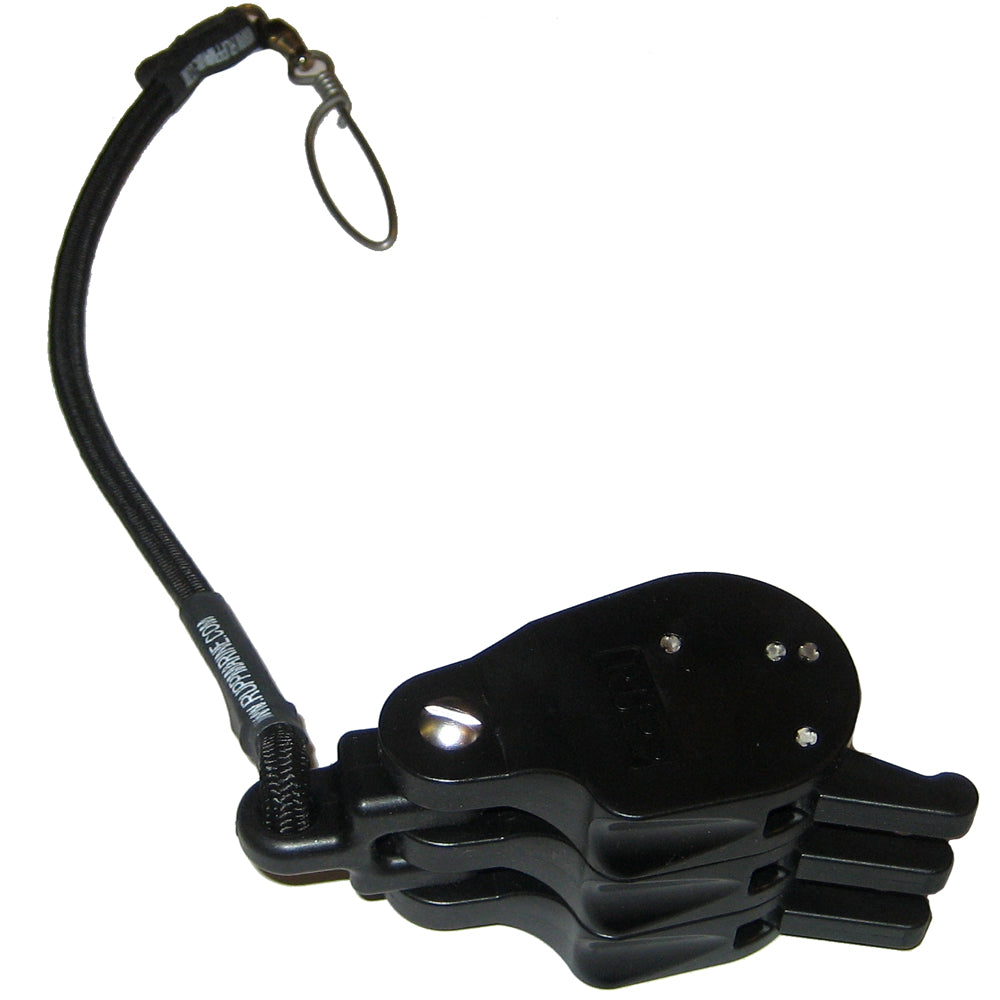Rupp Marine Triple Lok-Up Halyard Line Lock with Bungee, outrigger accessory, for secure halyard tension on boats.