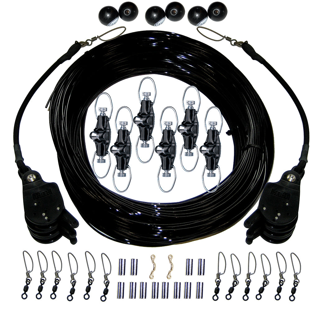 Kit de montage triple Rupp avec Lok-Ups et Nok-Outs - Cordon mono noir de 460 pi