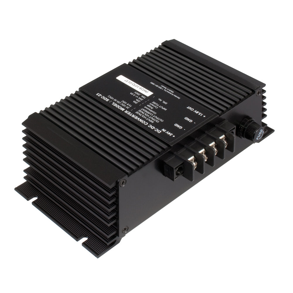 Samlex America 20A non-isolated DC to DC converter reducing 24VDC to 12VDC for electronic power applications.