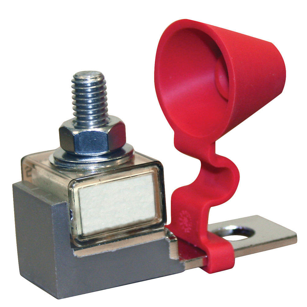 Samlex America 100A fuse assembly with fuse block, featuring durable fuse holder and wiring for high-current electrical protection.