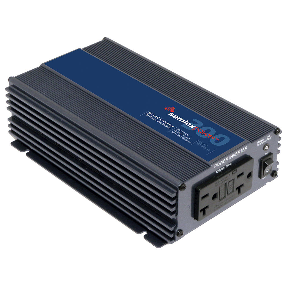 Samlex 300W Pure Sine Wave Inverter for 12V systems, compact inverter with digital display from Samlex America.