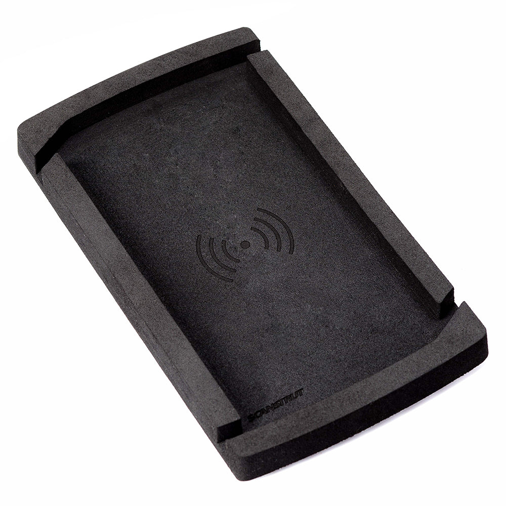 Scanstrut ROKK 10W Catch waterproof wireless phone charging mat with accessories, designed for secure, waterproof device charging.