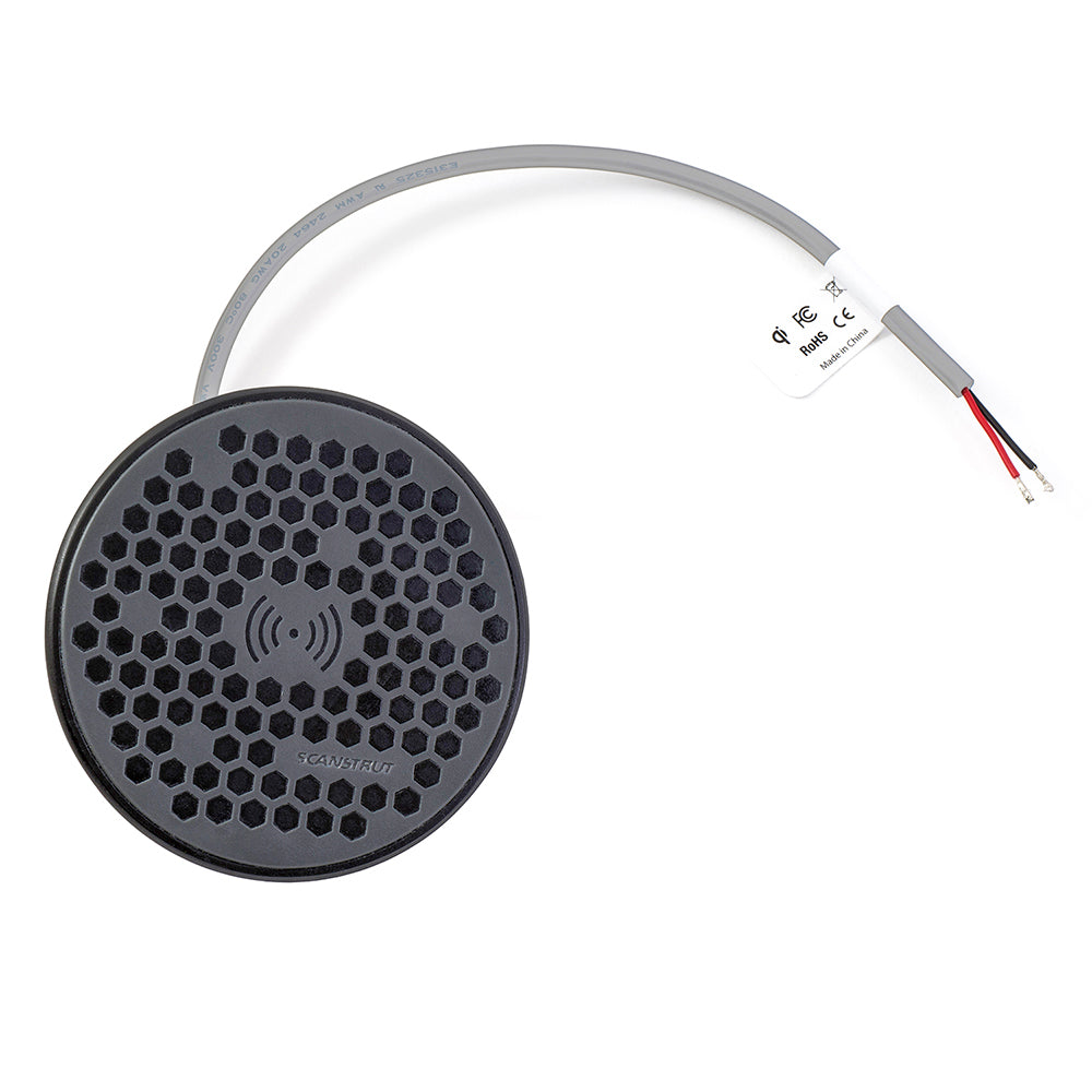 Scanstrut ROKK 10W waterproof wireless charger surface mount accessory for marine or outdoor use, with sleek design and durable build.