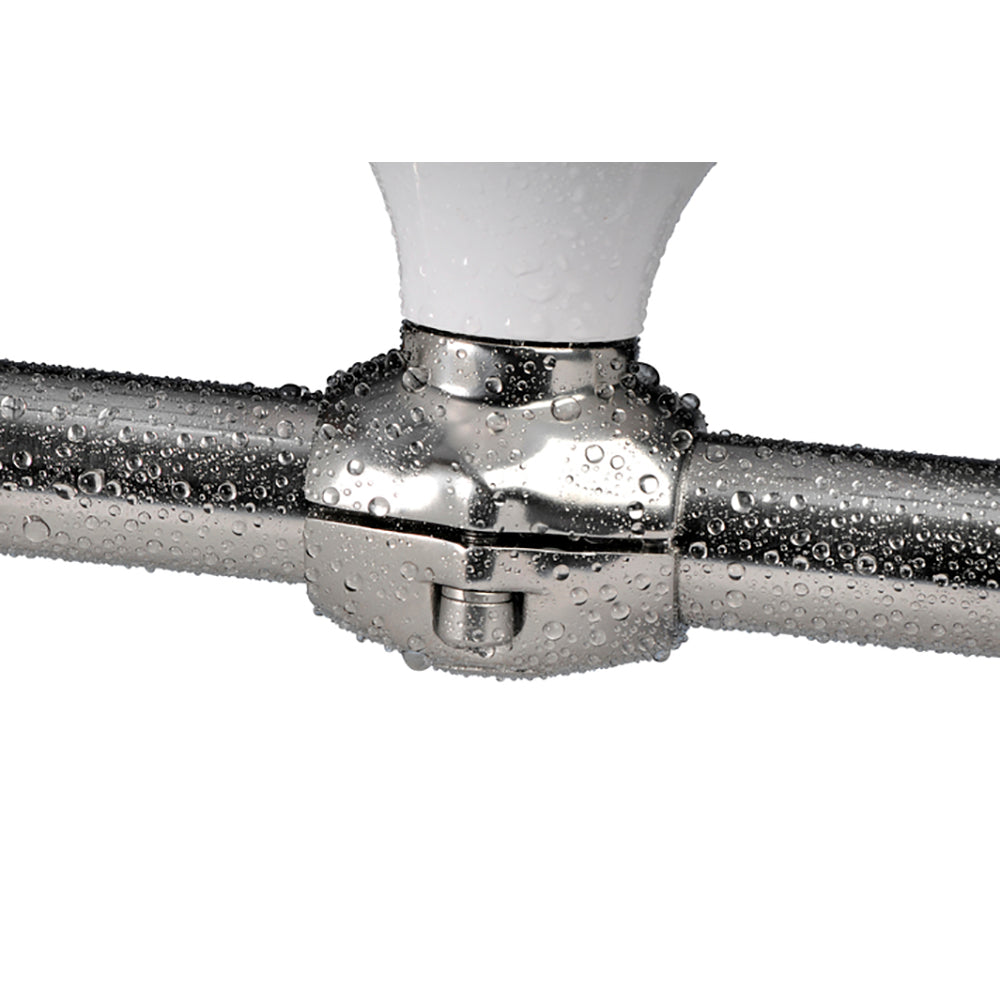 Scanstrut RA-01 Rail Mount for GPS and VHF antennas, sturdy marine antenna mount with secure rail fitting.