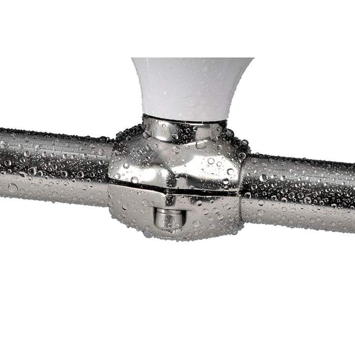 Scanstrut RA-01 Rail Mount for GPS and VHF antennas, sturdy marine antenna mount with secure rail fitting.