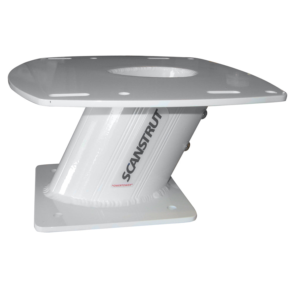 Scanstrut APT-150-01 Aluminum PowerTower Radar Mount, 6-inch aft-leaning mount for marine radar or TV installations.