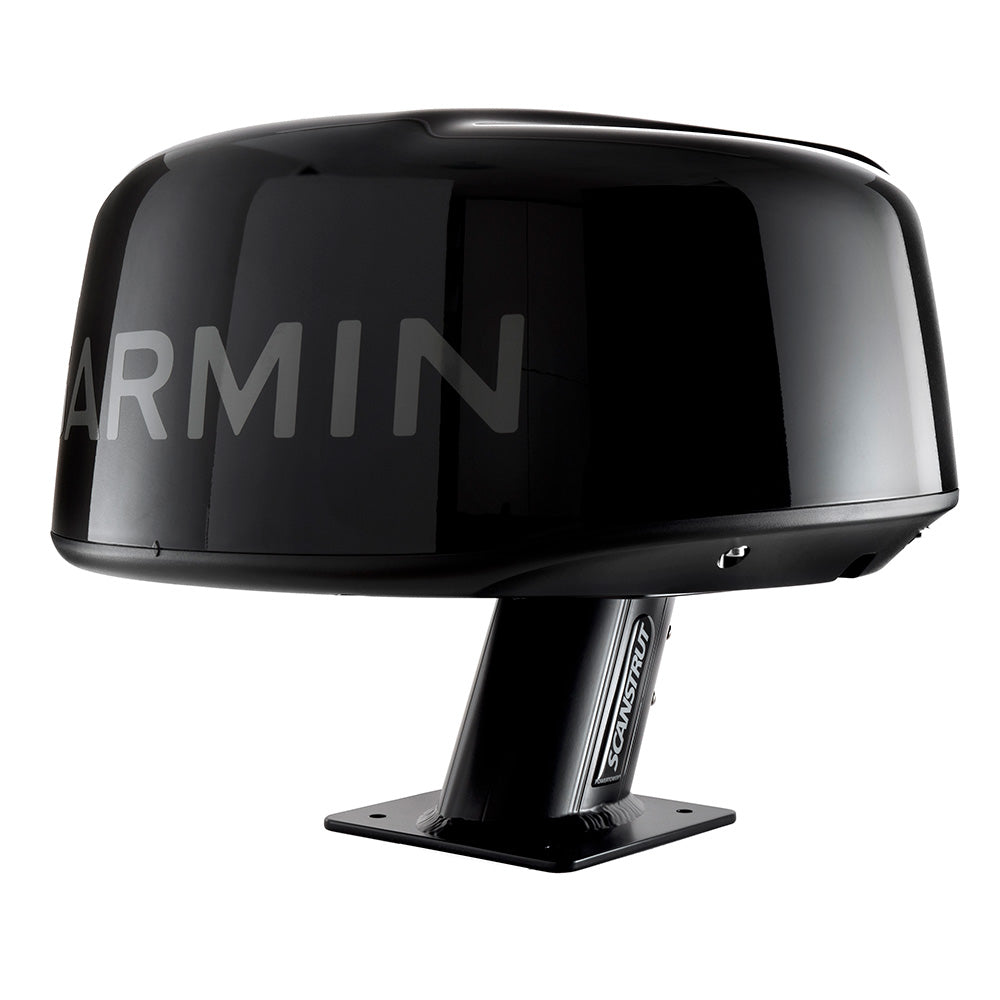 Scanstrut APT-150-01-BLK aluminum PowerTower radar mount, 6-inch aft leaning black mount for boat radar or TV installation.