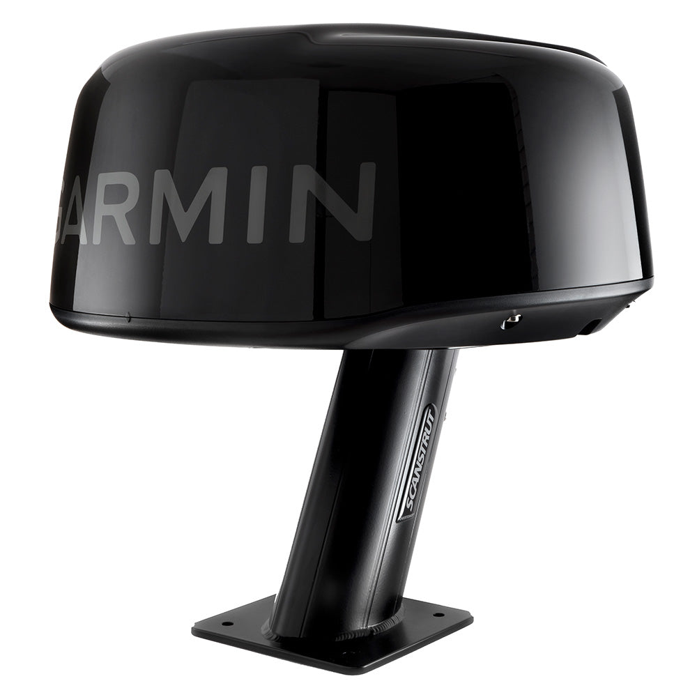 Scanstrut Aluminum PowerTower Radar Mount 10-inch aft leaning black mount for radar or TV equipment on boats.