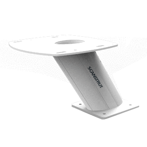 Scanstrut APT-F-250-01 Aluminum PowerTower radar mount with a 10-inch forward lean for secure vessel installation.