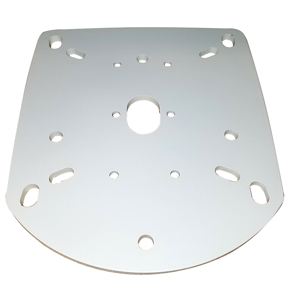 Scanstrut Open Array Plate 1 for all open array radars, mounted on a boat with visible hardware and mounting points.