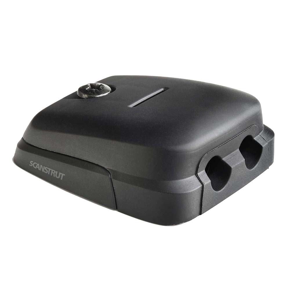 Scanstrut DS-HD6-BLK horizontal double cable seal for wire management, black, showing weatherproof design and secure cable sealing.