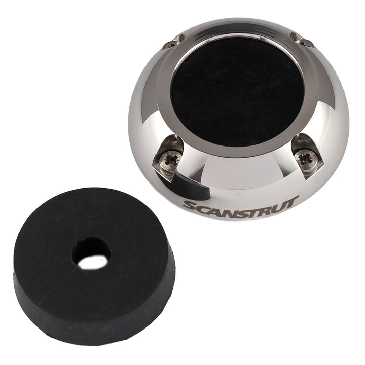 Scanstrut DS40-S vertical cable seal in stainless steel, used for wire management and cable waterproofing.