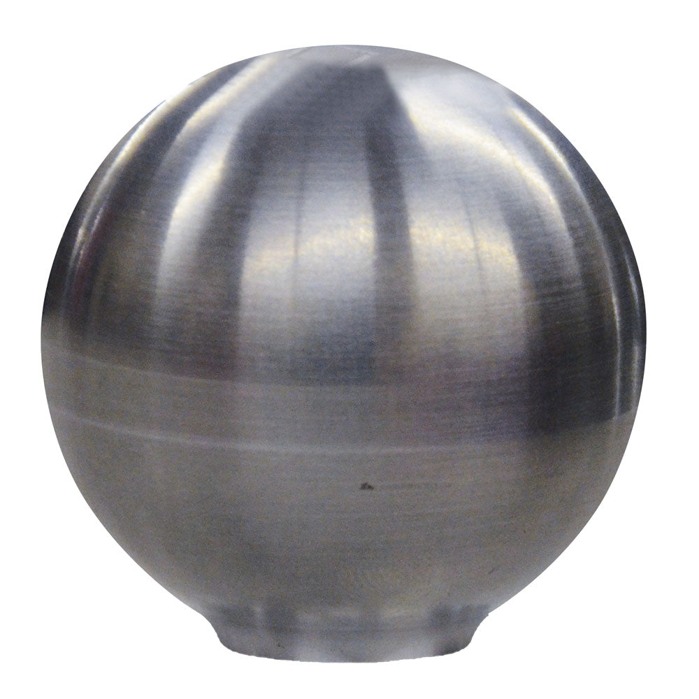 Schmitt Marine shift knob, 1-7/8 inch, smooth stainless steel finish, for engine control gear shifts, in close-up view.