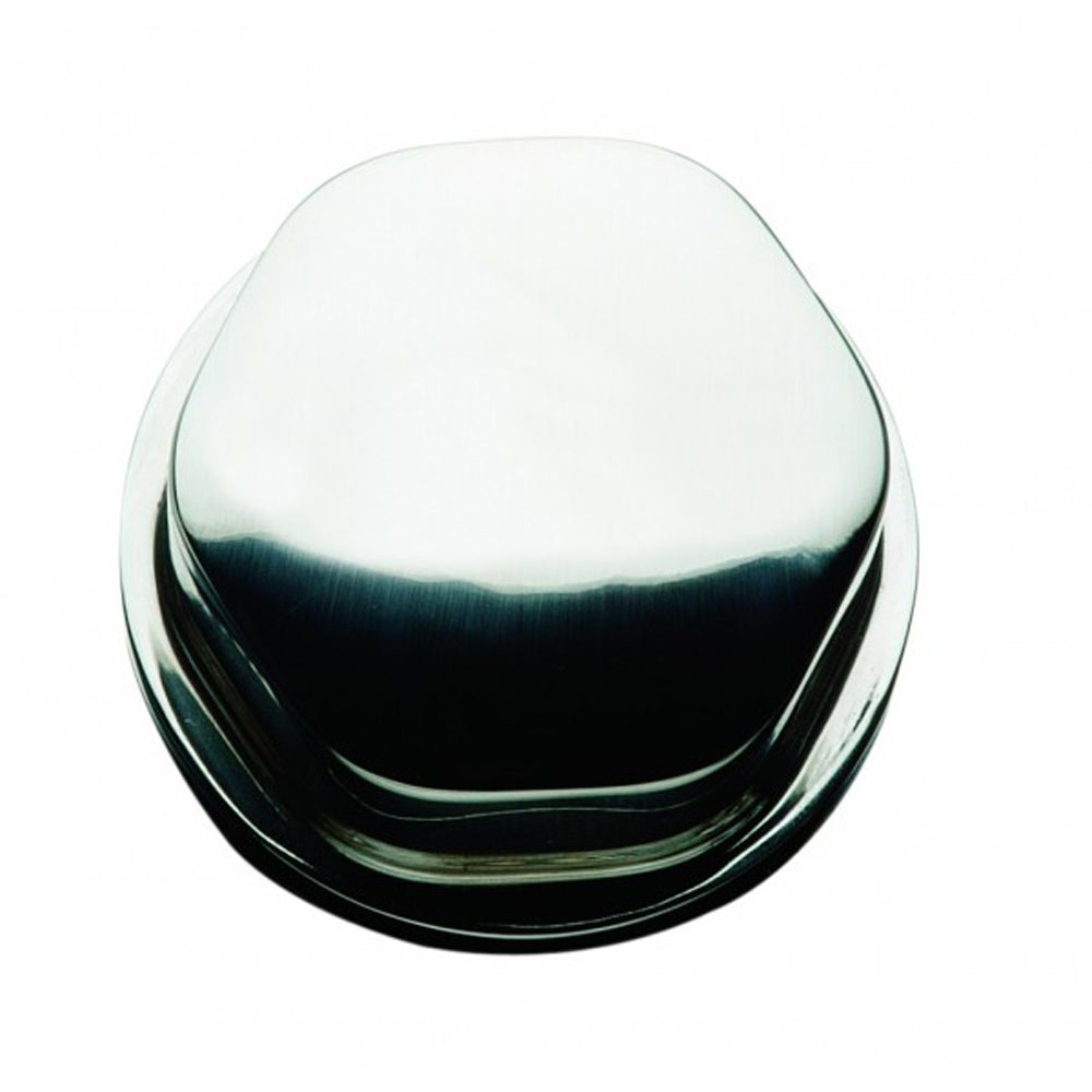 Schmitt Marine Faux Center Nut in stainless steel for 1/2" and 5/8" M12 steering wheel bases, suitable for cast steering wheels.