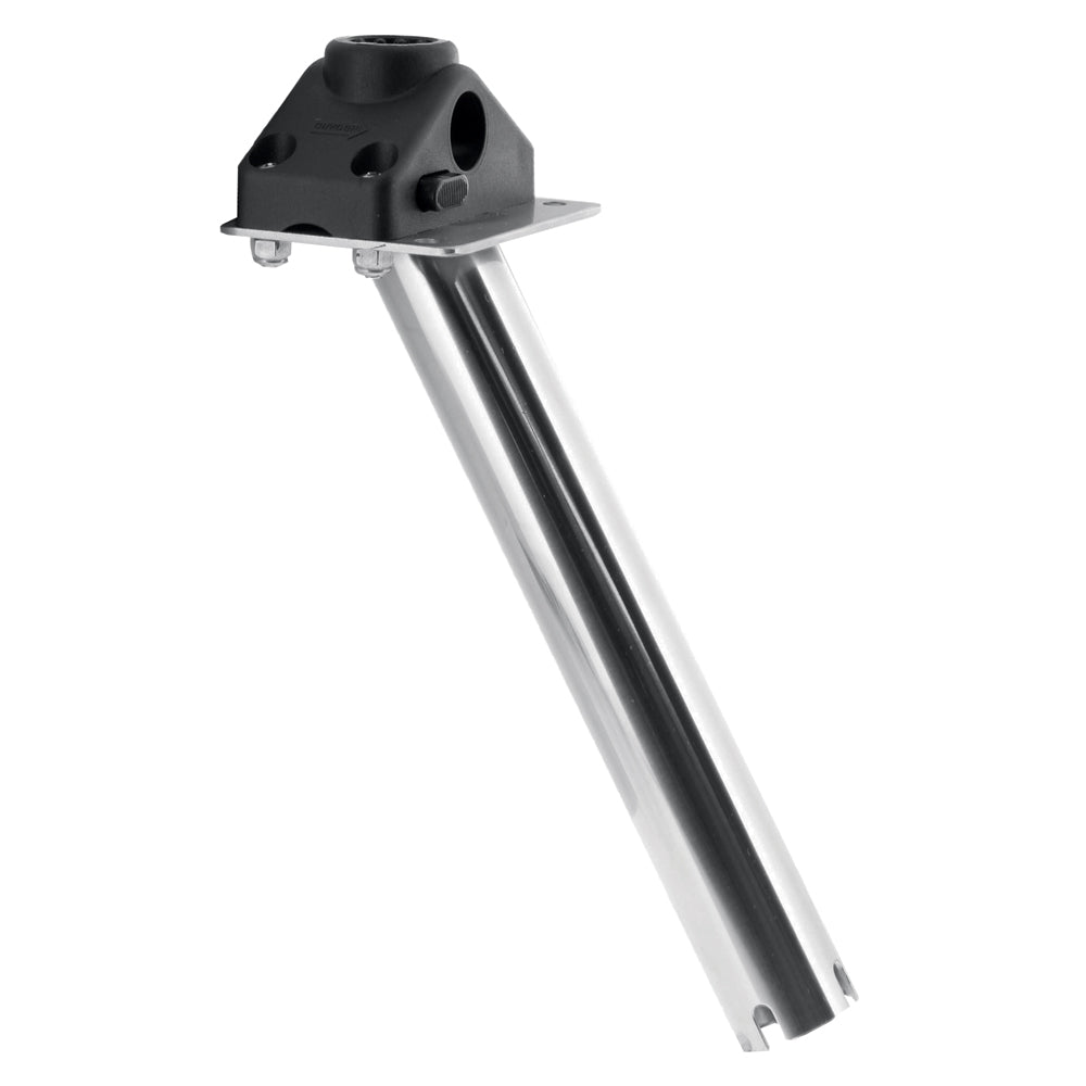 Scotty 2028 Big Game 9-inch stainless steel gimbal mount with 241L accessory for fishing rod support and secure mounting.