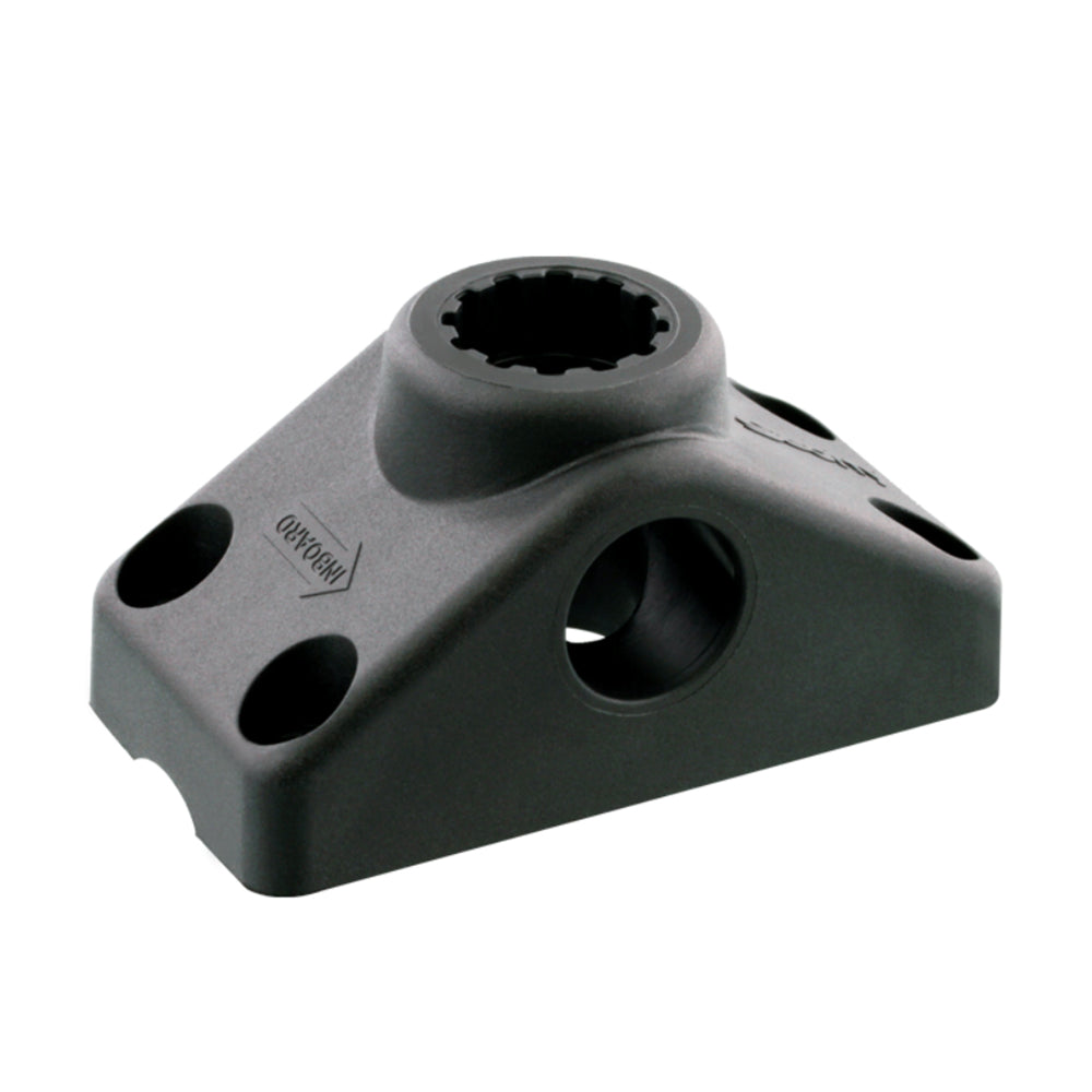 Scotty 241 black combination side or deck mount accessory for boats, shown in a close-up image.
