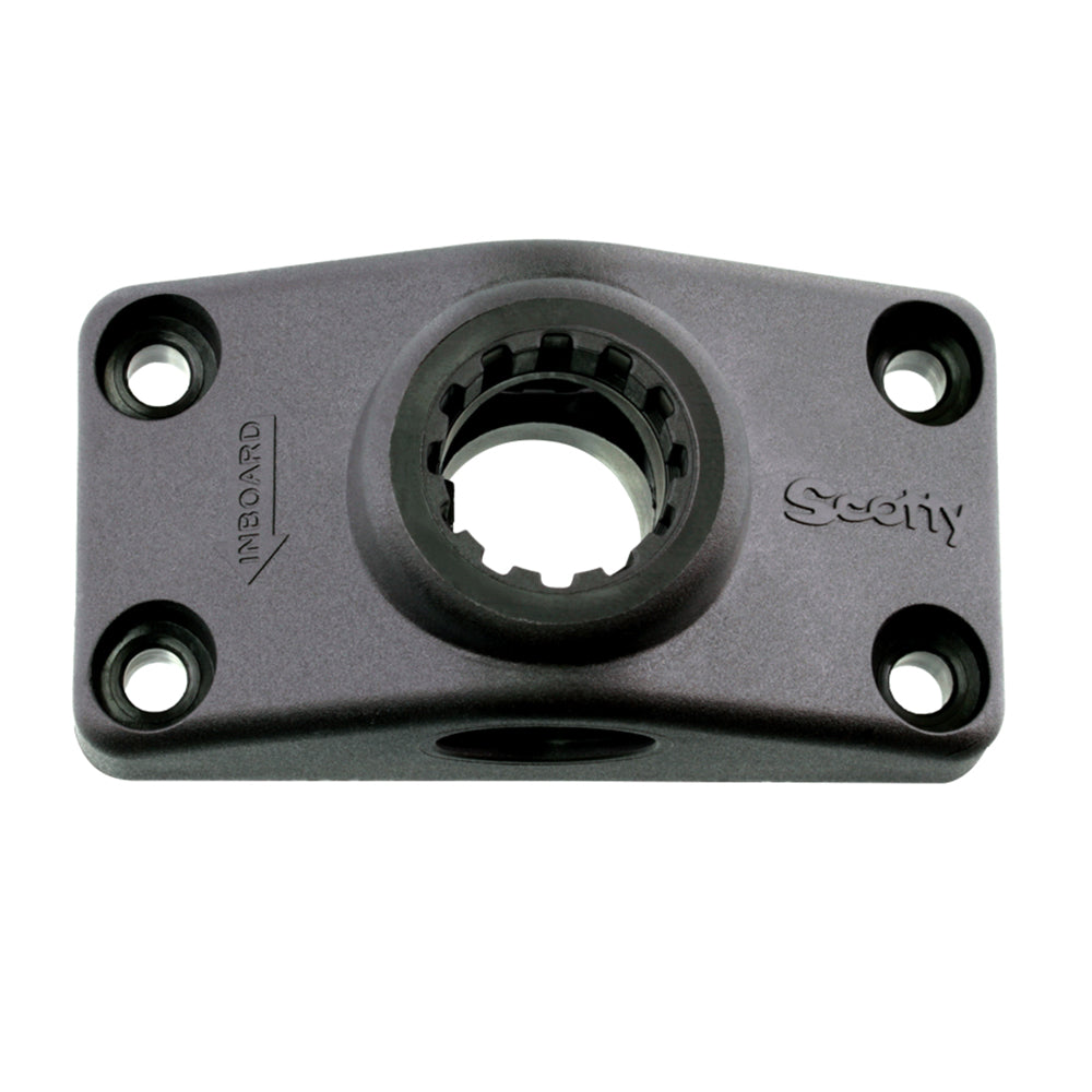 Scotty 241 Combination Side or Deck Mount accessory in black, designed for boat fishing rod holders and mounting options