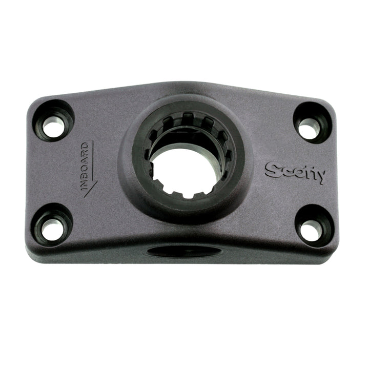 Scotty 241 Combination Side or Deck Mount accessory in black, designed for boat fishing rod holders and mounting options